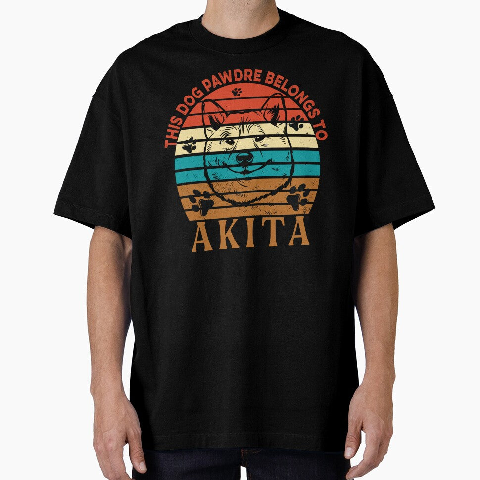 Dog Pawdre Dad Akita Inu Owner Vintage by Cuddlythopia T-Shirts, Hoodie, Sweatshirt | BlankRebels.com (Image 1)