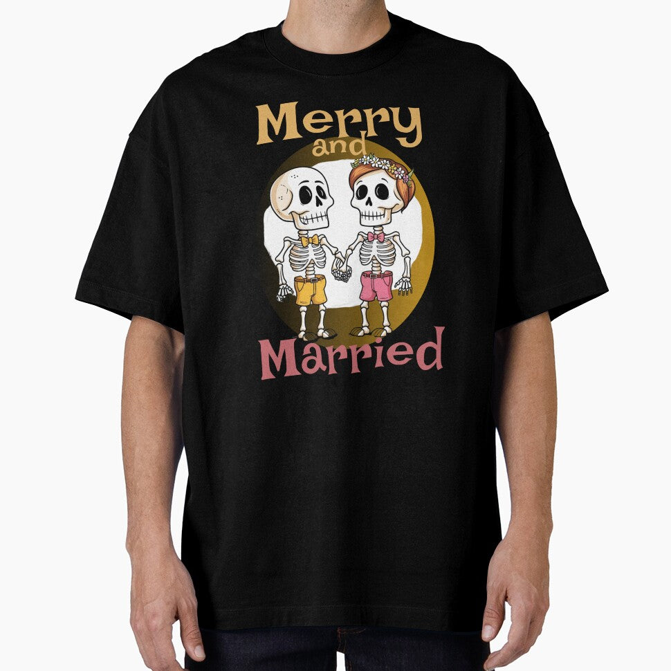 Merry and Married Couple Skeletons by Kolekzion T-Shirts, Hoodie, Sweatshirt | BlankRebels.com (Image 1)