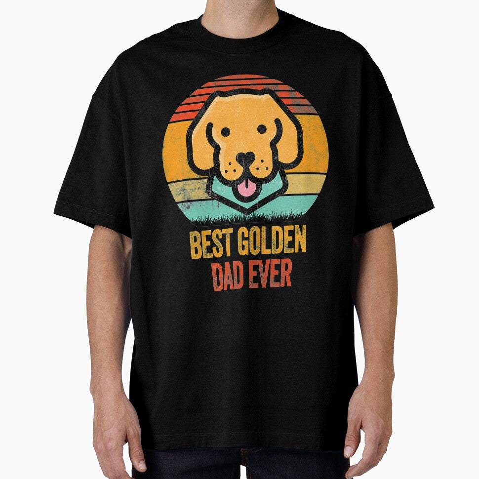 Best Golden Retriever Dog Dad Ever Vintage Distressed by NiceStore095 T-Shirts, Hoodie, Sweatshirt (Image 1)