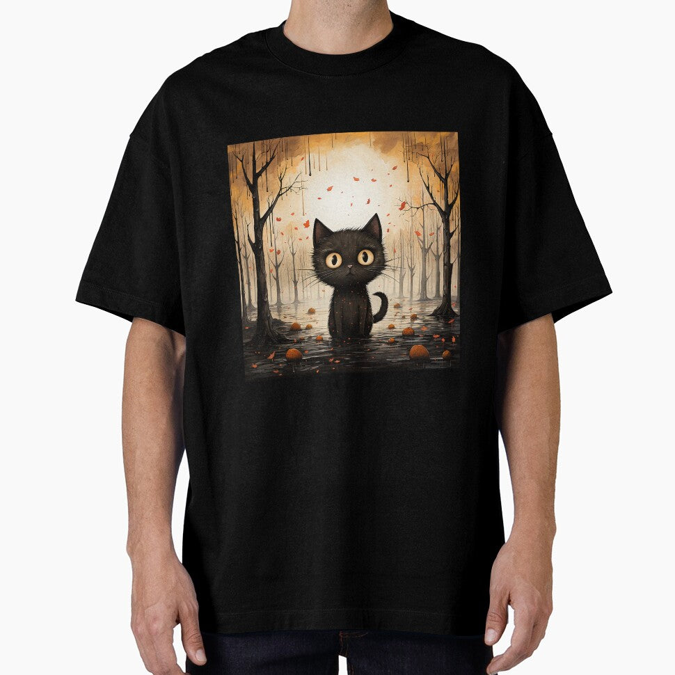 Halloween Black cat by SameeraDammeyer T-Shirts, Hoodie, Sweatshirt | BlankRebels.com (Image 1)