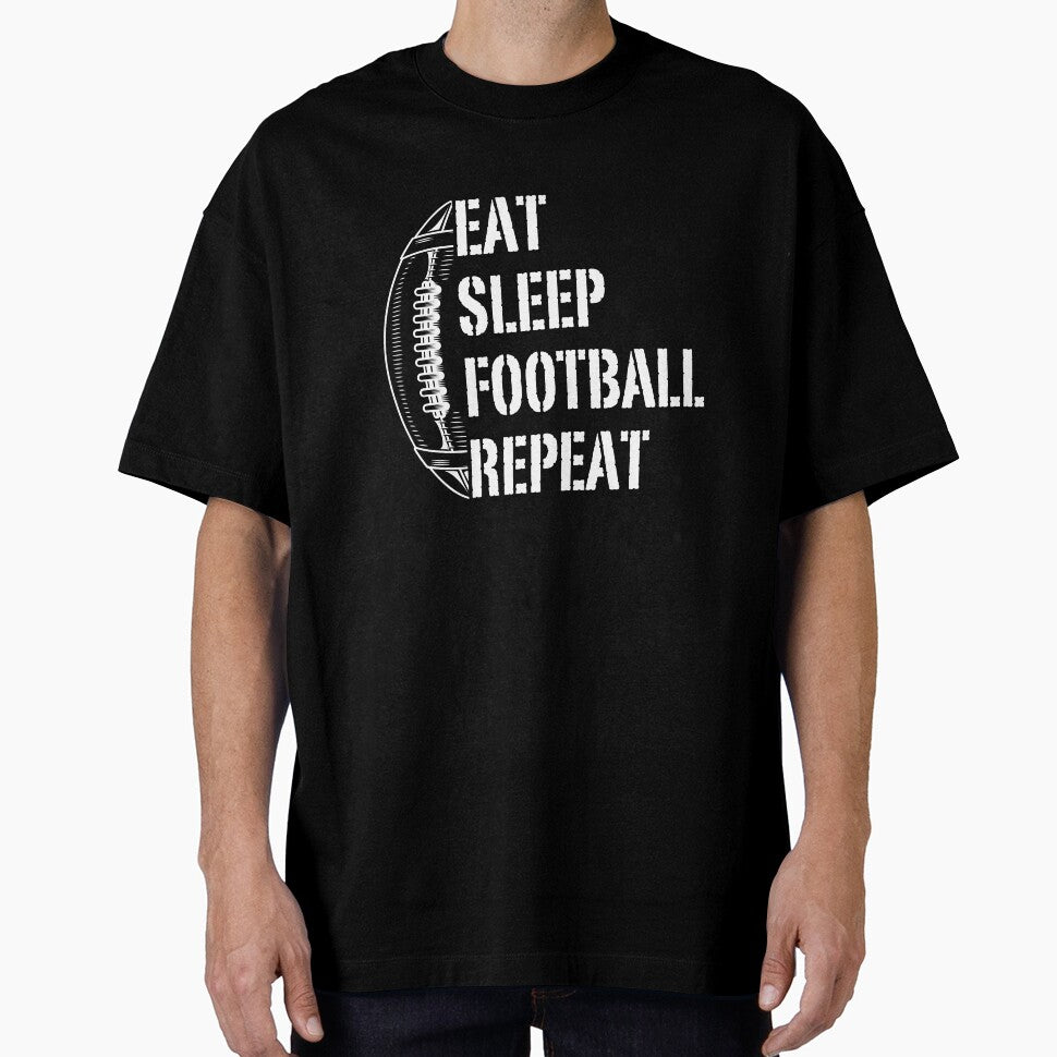 Eat Sleep Football Repeat Sunday Football by MKCollabs T-Shirts, Hoodie, Sweatshirt | BlankRebels.com (Image 1)