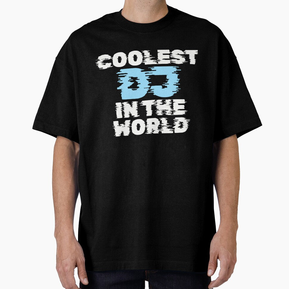 Coolest DJ ever, glitchy text design, cool funny gift for dj, deejay, disc jockey by wondertree T-Shirts,... (Image 1)