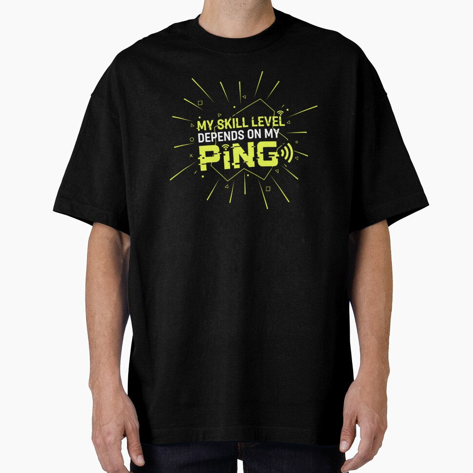 my skill level depends on my ping by VireonTees