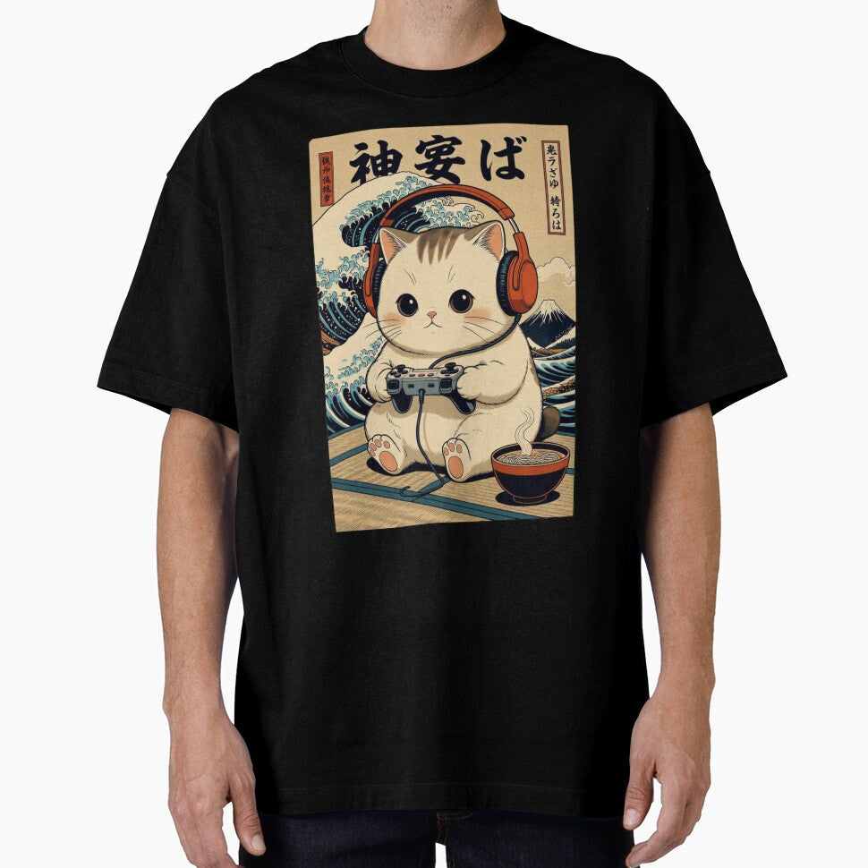 Gamer Cat Aesthetic – Kawaii Anime Cat Gaming Design by GrumpySableye T-Shirts, Hoodie, Sweatshirt (Image 1)