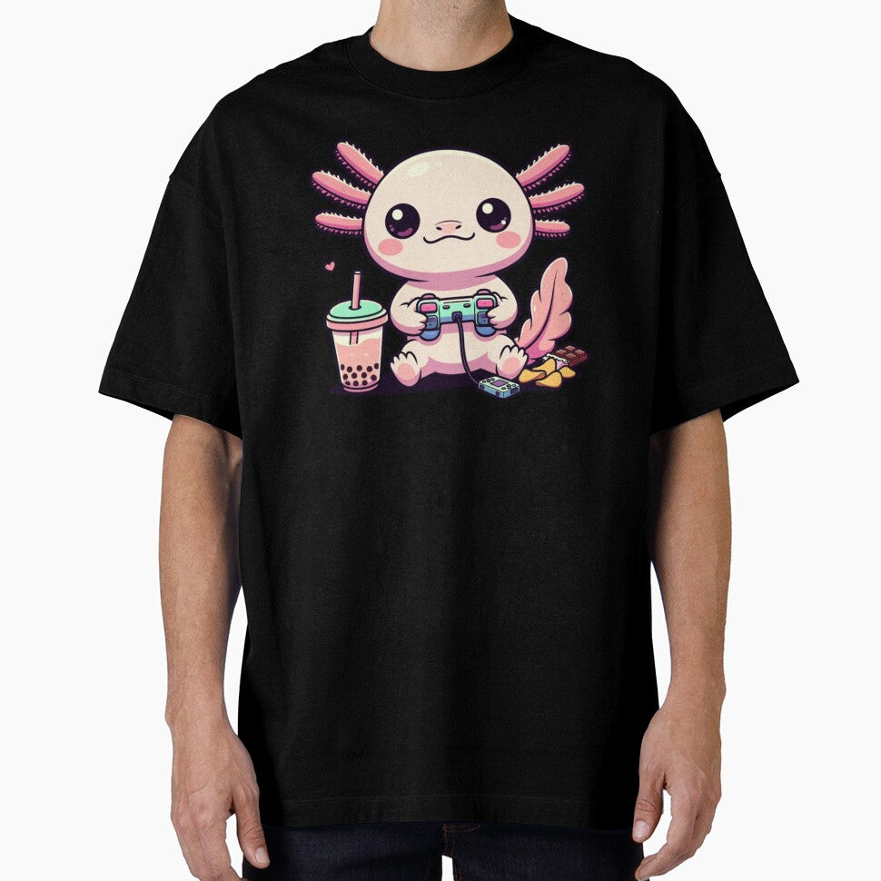 Cute Axolotl Gamer – Funny Video Game Lover by GrumpySableye T-Shirts, Hoodie, Sweatshirt | BlankRebels.com (Image 1)