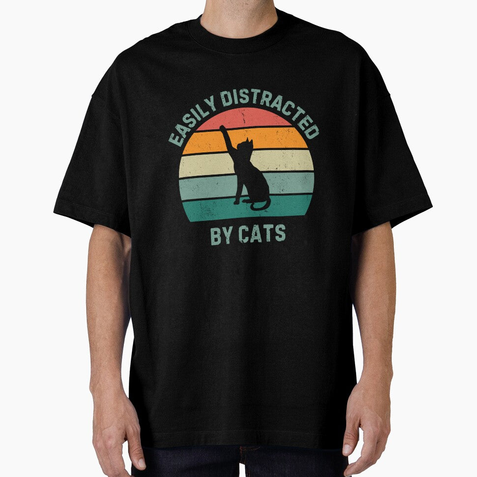 Easily Distracted by Cats T-shirt by nevinefarghaly Hoodie, Sweatshirt | BlankRebels.com (Image 1)
