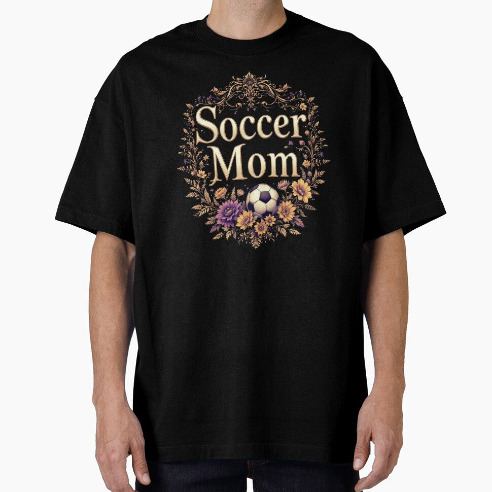 Delicate Floral Soccer Mom Wreath | Elegant Sports Fan Art by TheGaliyaStudio