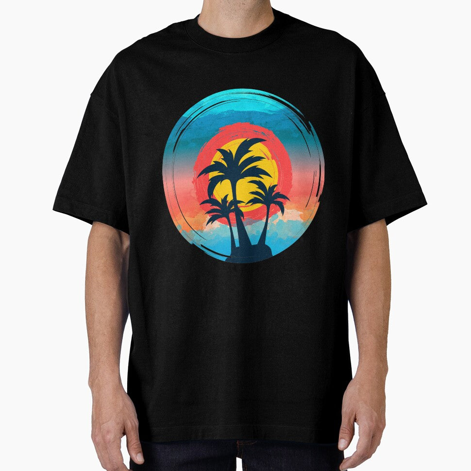 Art Painting Summer Tropical Sunset Nature t-shirt by AYOUCHKA Hoodie, Sweatshirt | BlankRebels.com (Image 1)