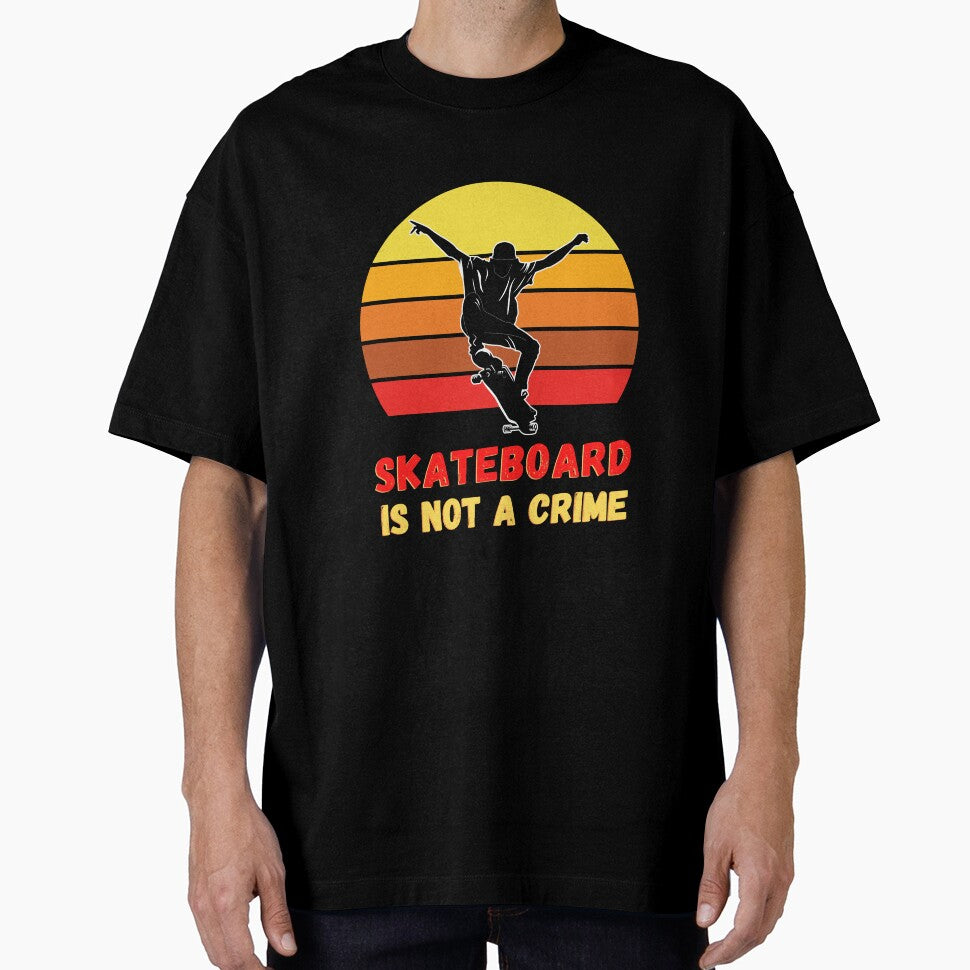 skateboard is not a crime - skateboard sayings by PRINYOS T-Shirts, Hoodie, Sweatshirt | BlankRebels.com (Image 1)