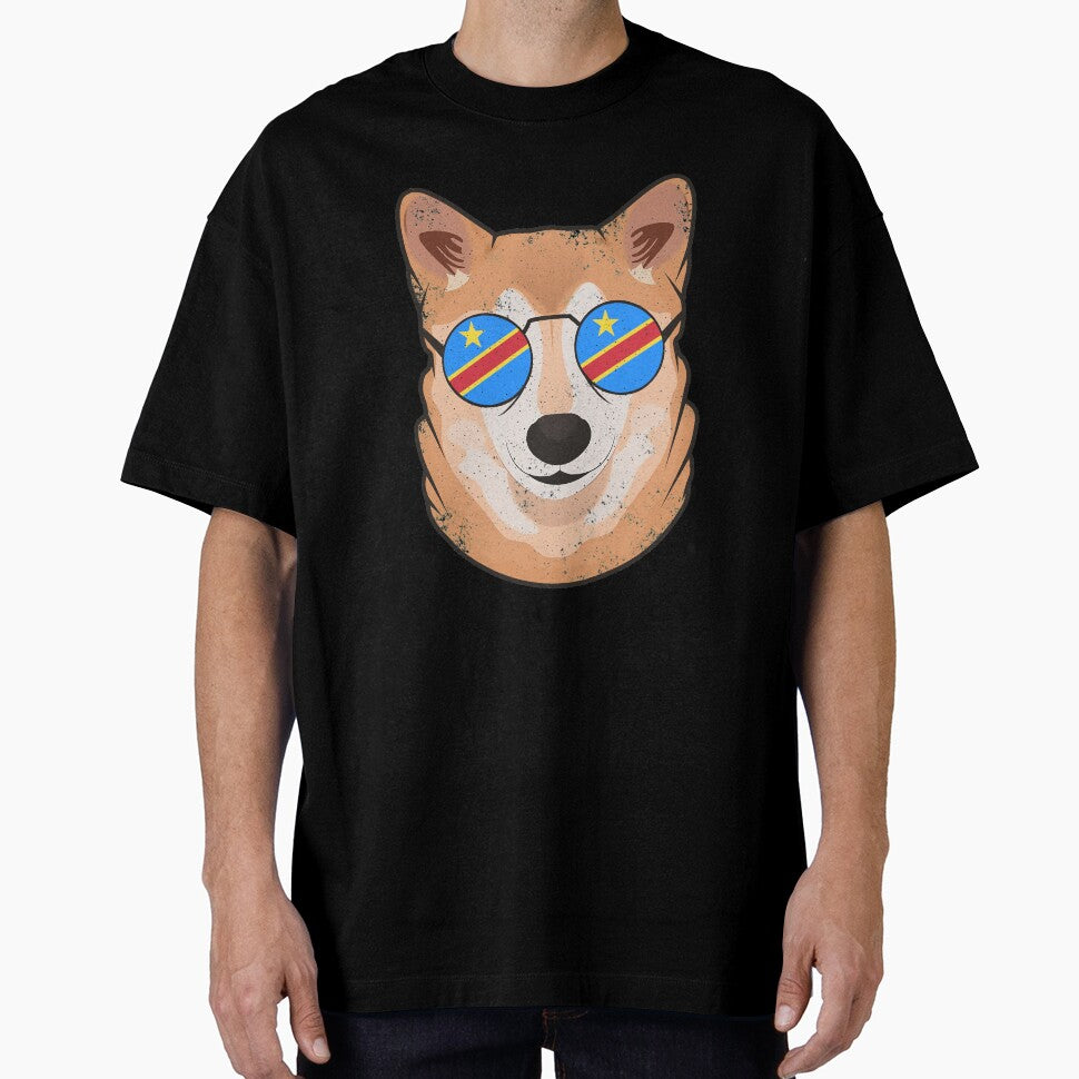 Vintage Patriotic Shiba Inu Congolese Flag by feether-store