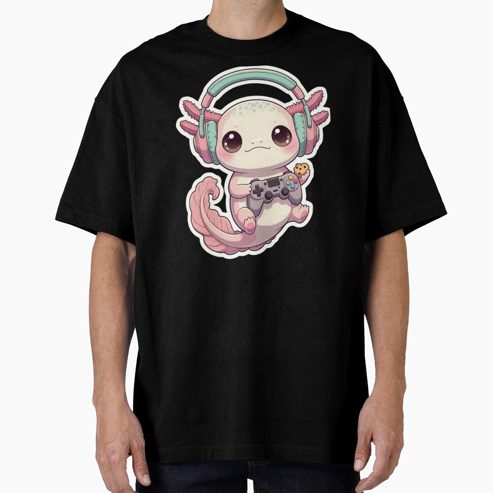 Axolotl Gamer – Cute Animal Gaming by GrumpySableye T-Shirts, Hoodie, Sweatshirt | BlankRebels.com (Image 1)