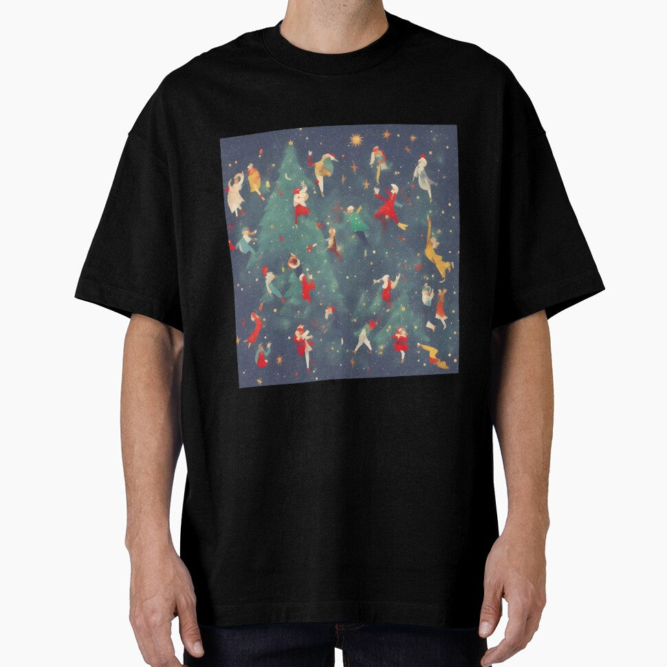 Holiday Abstract Dancing Around The Christmas Tree by PlanetMarker T-Shirts, Hoodie, Sweatshirt | BlankRebels.com (Image 1)