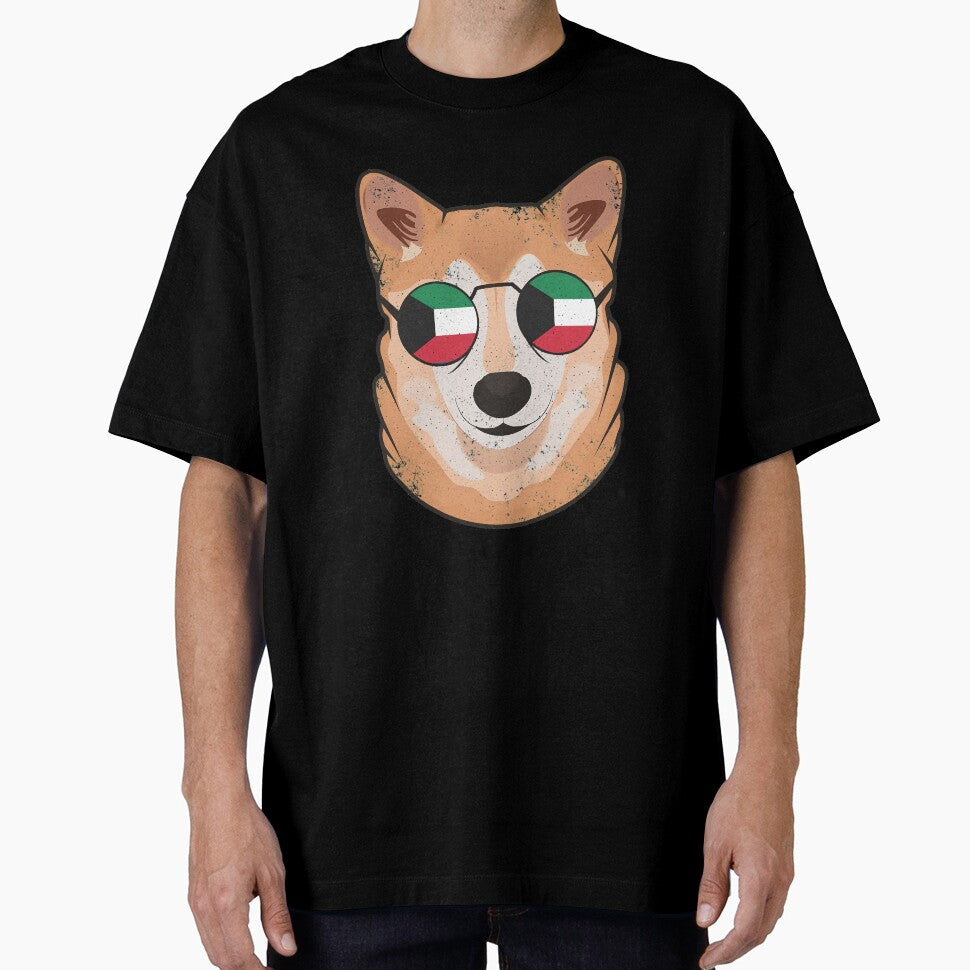 Vintage Patriotic Shiba Inu Kuwaiti Flag by feether-store