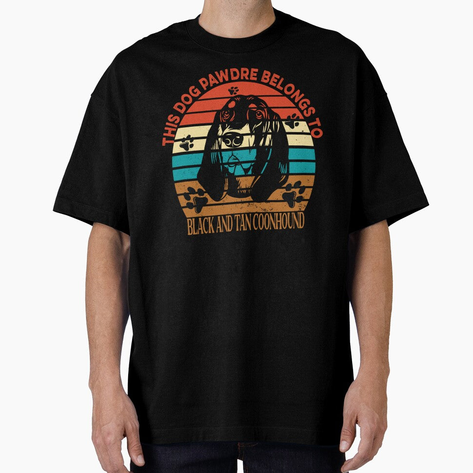 Dog Pawdre Dad Black and Tan Coonhound Owner Vintage by Cuddlythopia T-Shirts, Hoodie, Sweatshirt | BlankRebels.com (Image 1)