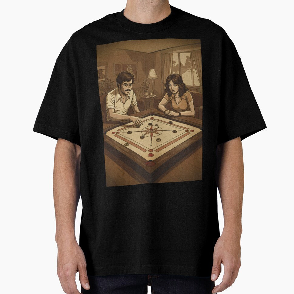 Retro Carrom Night – Vintage Board Game Art by InkoraLab T-Shirts, Hoodie, Sweatshirt | BlankRebels.com (Image 1)
