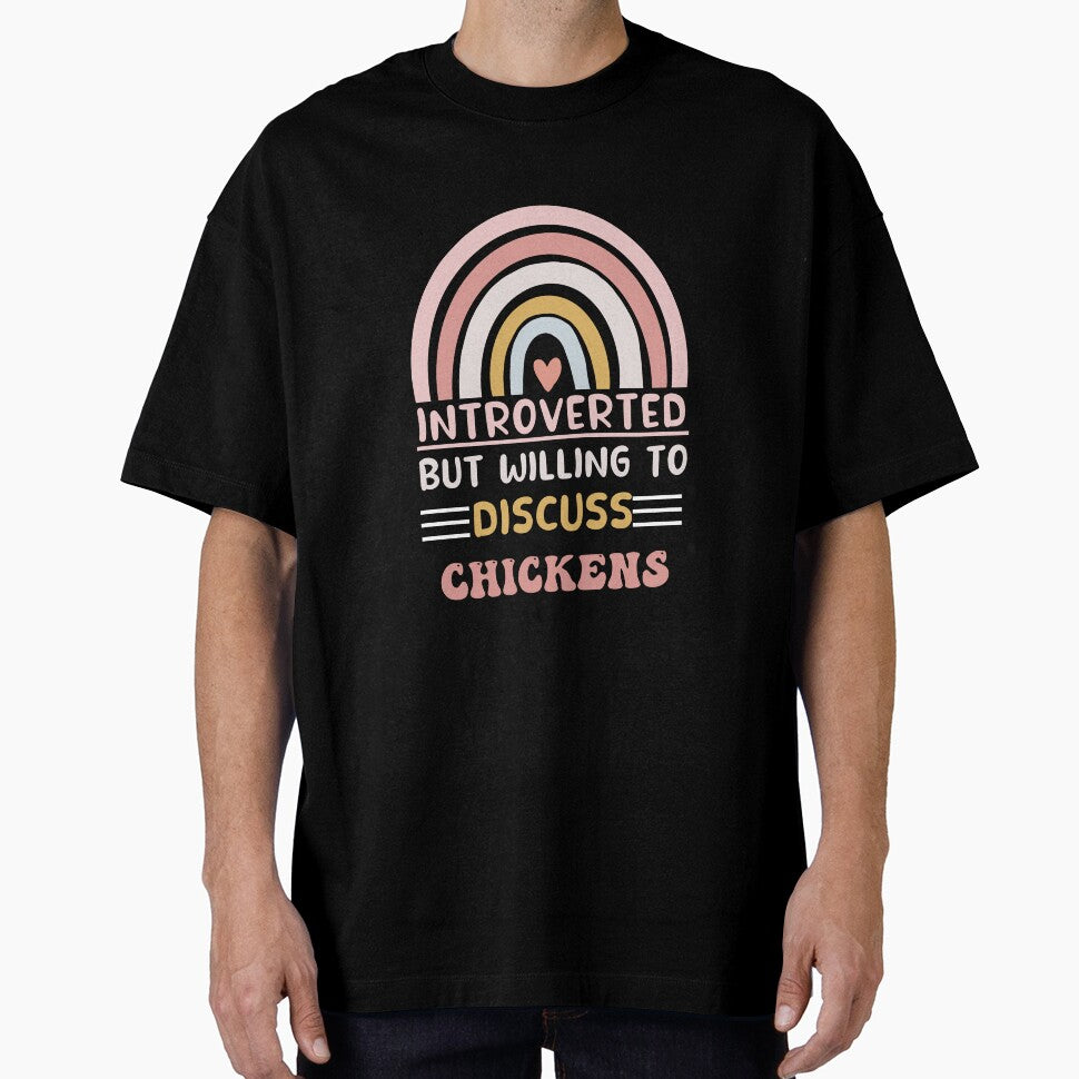 introverted but willing to discuss chickens by POPLIN ⭐ ⭐ ⭐ ⭐ ⭐ T-Shirts, Hoodie, Sweatshirt | BlankRebels.com (Image 1)