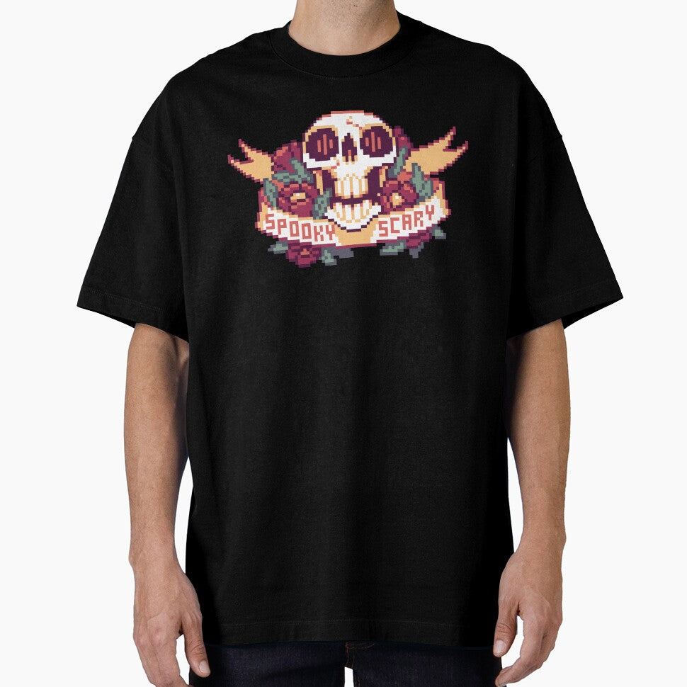 Spooky Scary Pixel Skull by etall