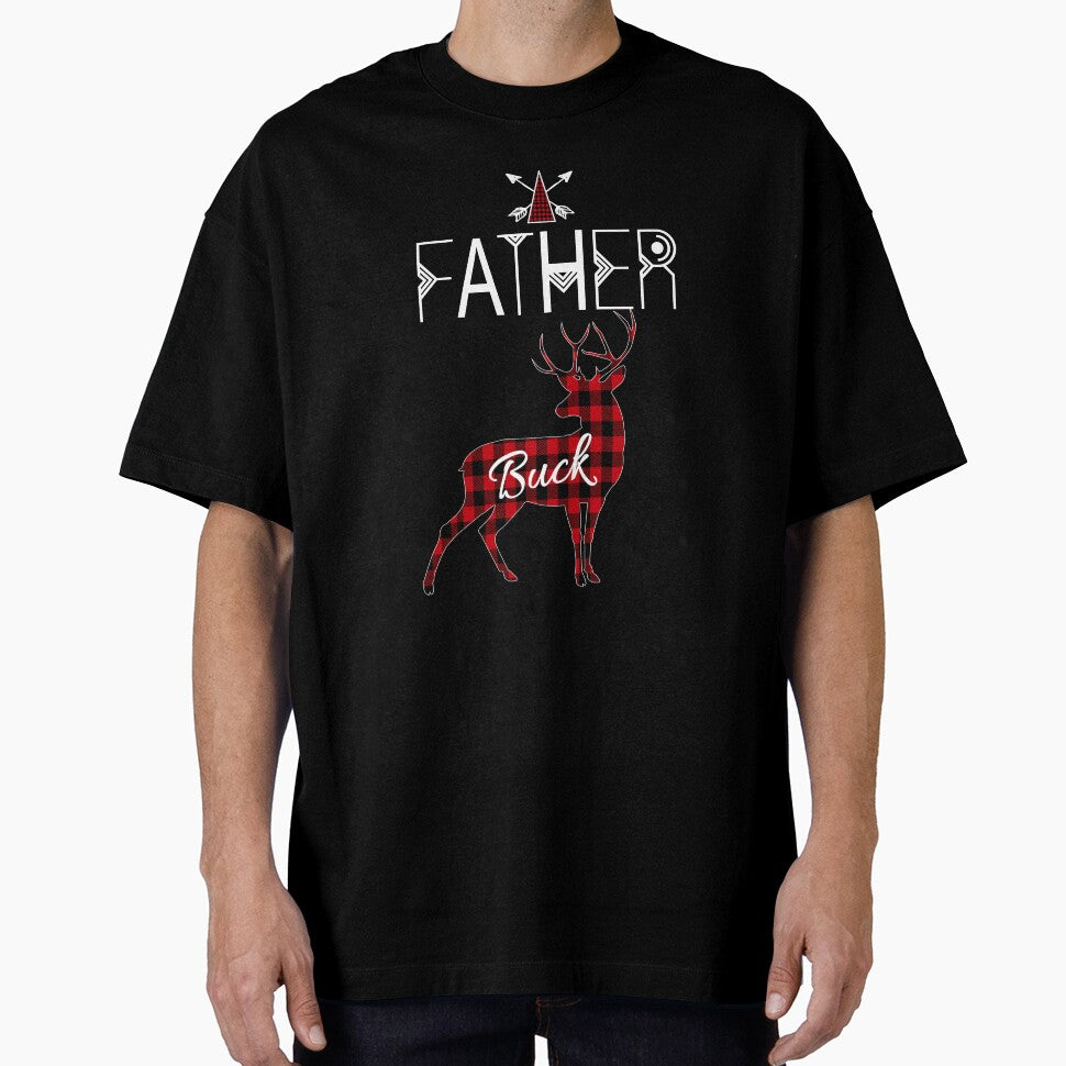 Father Buck Deer Buffalo Plaid Family Christmas Camping Holiday Gift by Sapphire Star T-Shirts, Hoodie, Sweatshirt (Image 1)