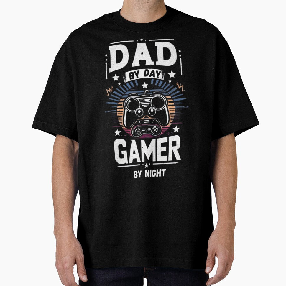 Dad By Day Gamer By Night T-shirt by Fictio ⭐⭐⭐⭐⭐ Hoodie, Sweatshirt | BlankRebels.com (Image 1)