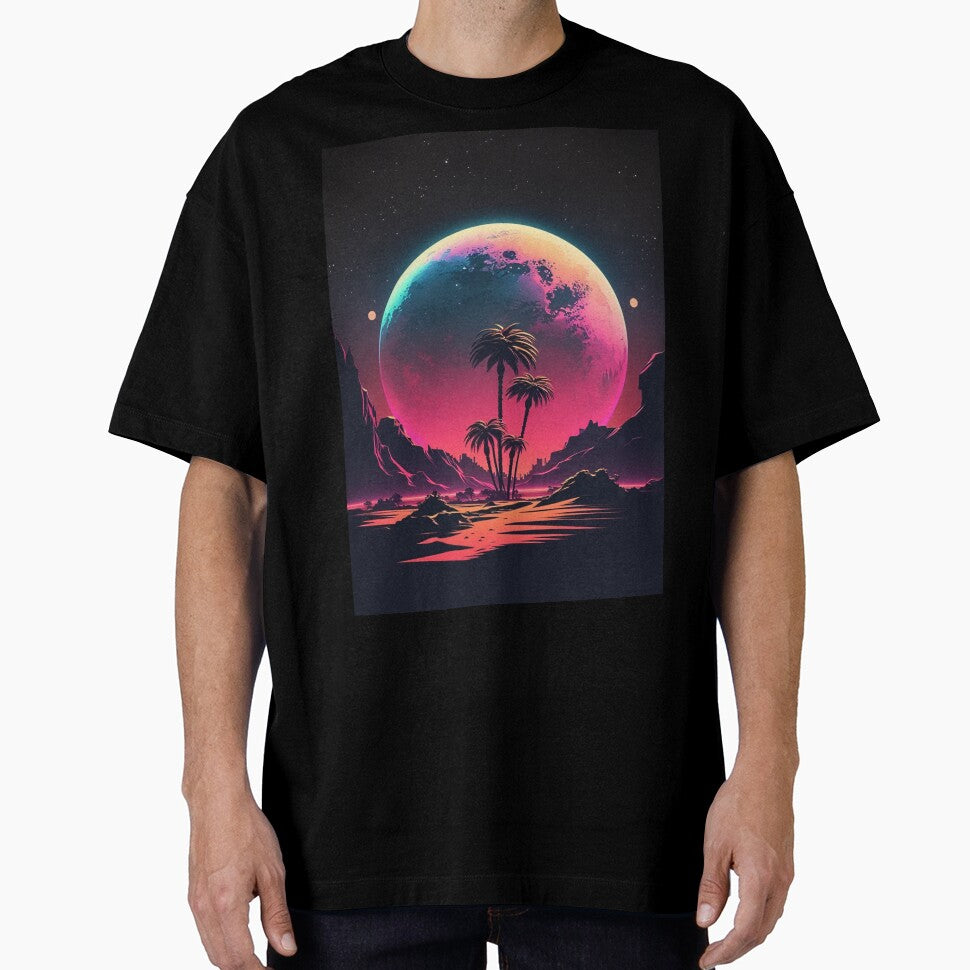 80s Vaporwave Moon by RESToRAPTOR T-Shirts, Hoodie, Sweatshirt | BlankRebels.com (Image 1)