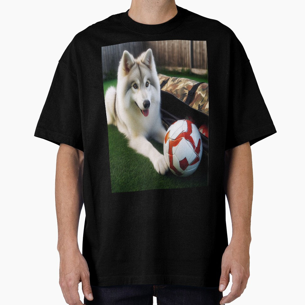 dog playing ball by E.D.CH designs.