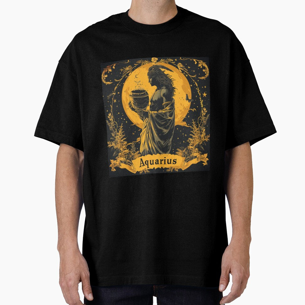 Vintage Style Aquarius Zodiac Sign by AiHead T-Shirts, Hoodie, Sweatshirt | BlankRebels.com (Image 1)