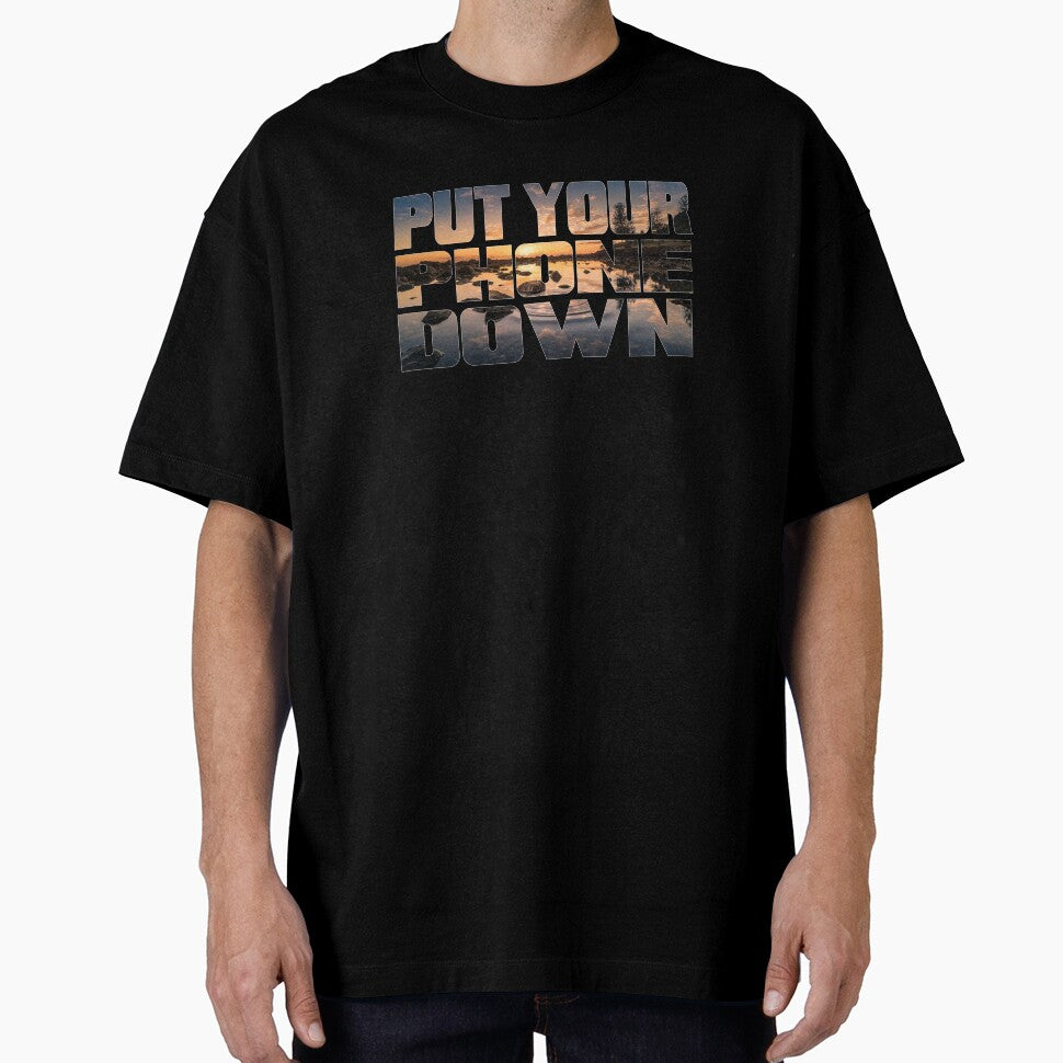 Zen Motivational Design Put Your Phone Down by drwigglebutts T-Shirts, Hoodie, Sweatshirt | BlankRebels.com (Image 1)