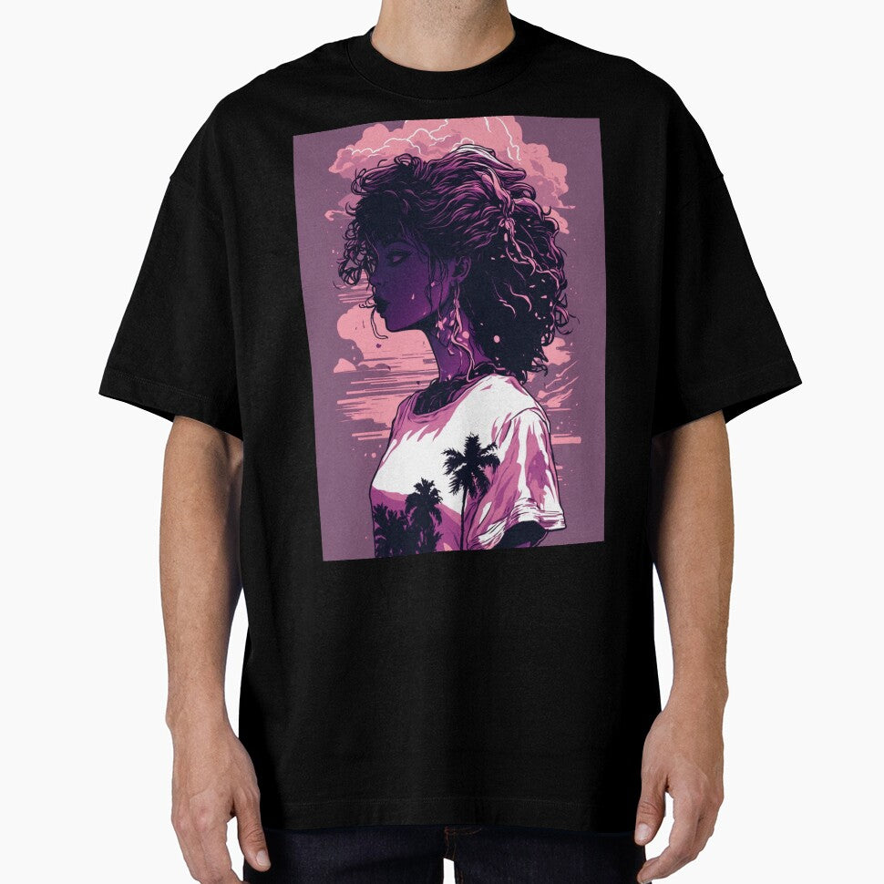 Vaporwave Aesthetic girl by RESToRAPTOR T-Shirts, Hoodie, Sweatshirt | BlankRebels.com (Image 1)