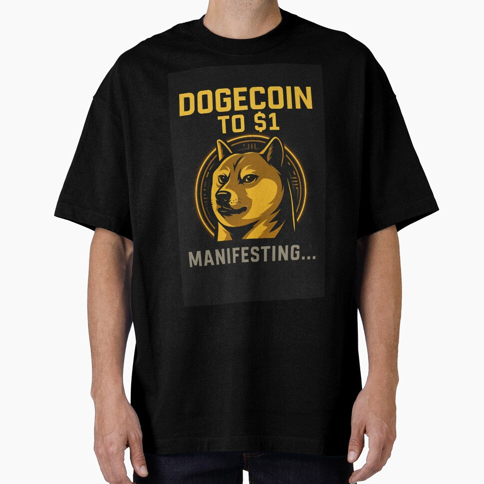 Dogecoin to $1 Manifesting - Funny Crypto Doge Neon Design by Crypto_Store