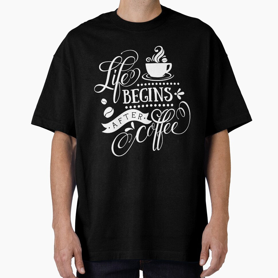 Funny Coffee Lover Life Begins After Coffee by UniQueensShop T-Shirts, Hoodie, Sweatshirt | BlankRebels.com (Image 1)