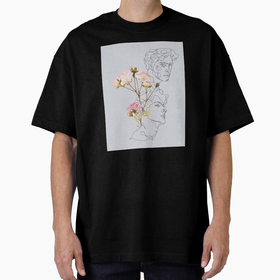 men outline and flowers by atlasbackache T-Shirts, Hoodie, Sweatshirt | BlankRebels.com (Image 1)