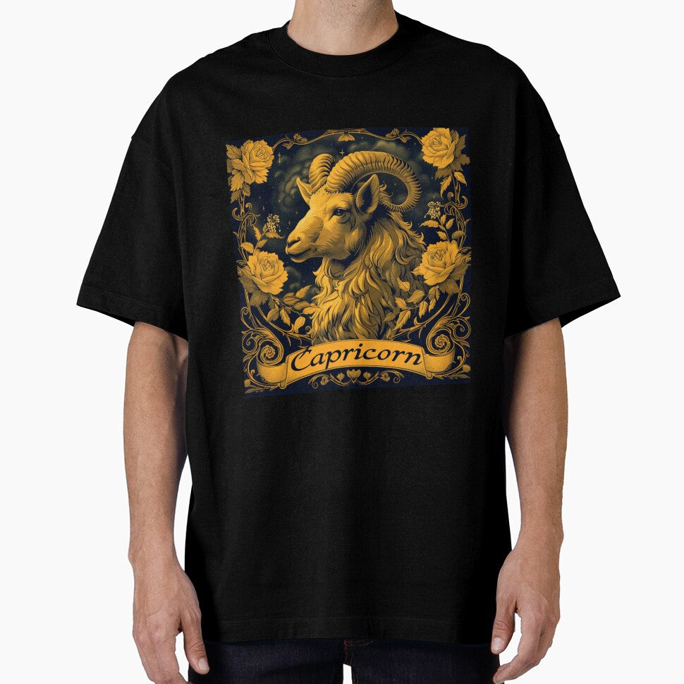 Vintage Style Capricorn Zodiac Sign by AiHead T-Shirts, Hoodie, Sweatshirt | BlankRebels.com (Image 1)