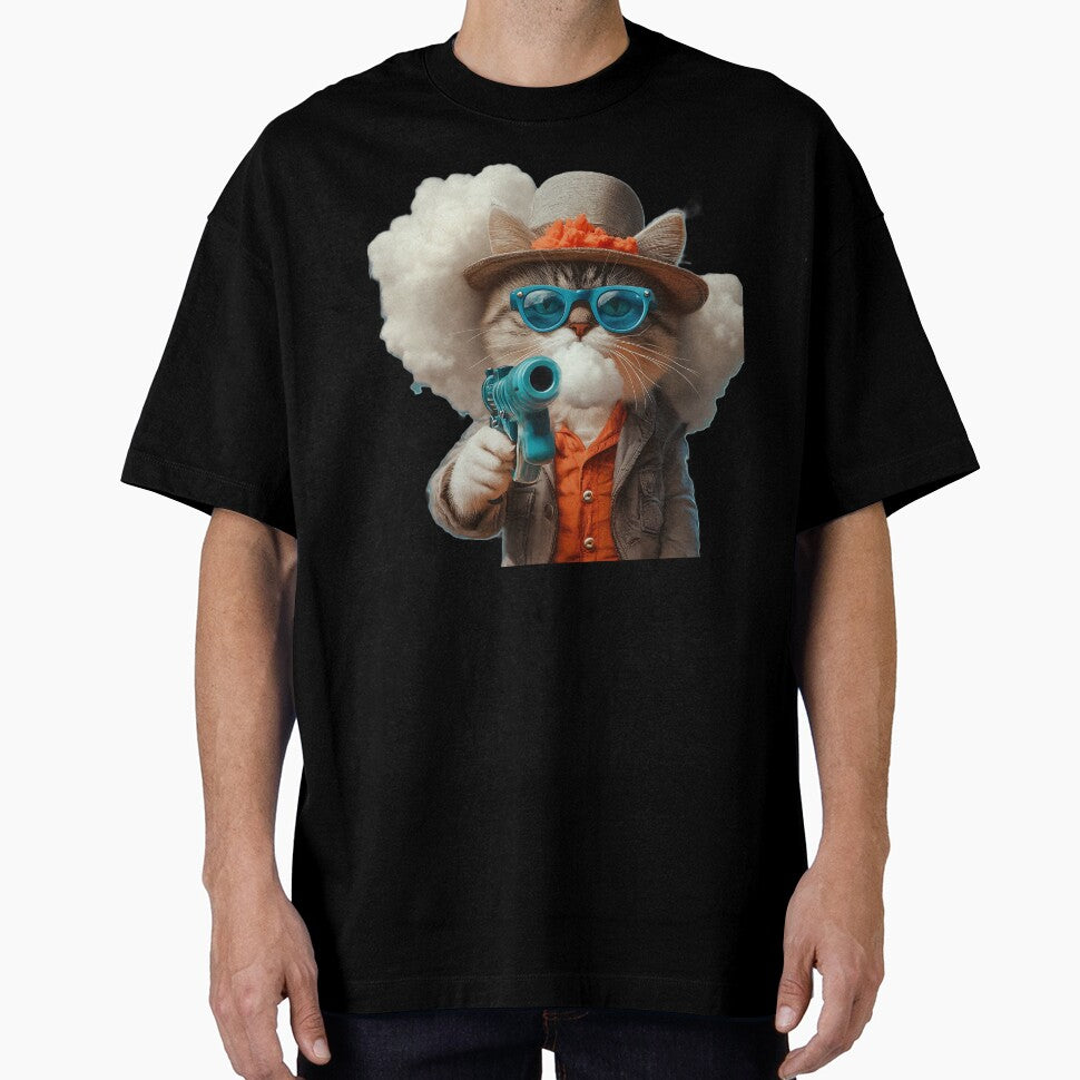 Cool Cat with an Attitude – The Purrfect Outlaw by Kat's Design Hub T-Shirts, Hoodie, Sweatshirt | BlankRebels.com (Image 1)