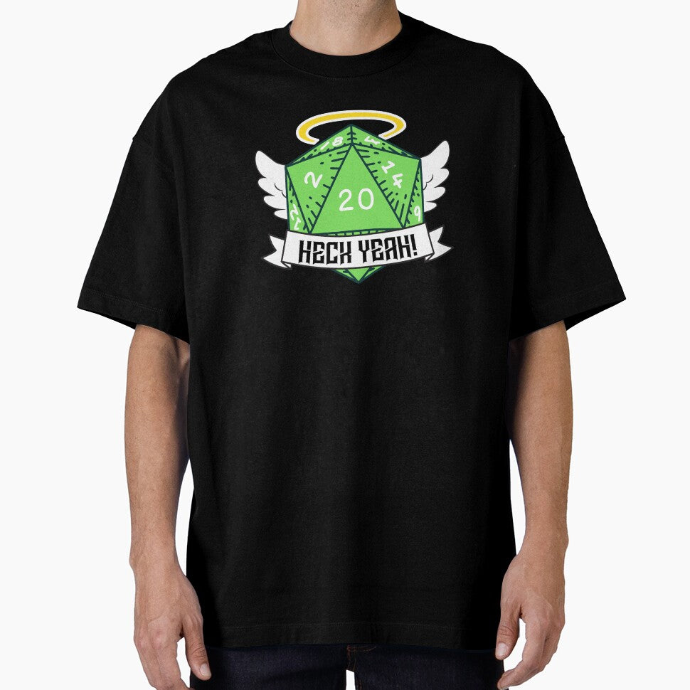 Heck Yeah! Angel D20 Natural 20 Crit Die by Candlelicht Designs T-Shirts, Hoodie, Sweatshirt | BlankRebels.com (Image 1)