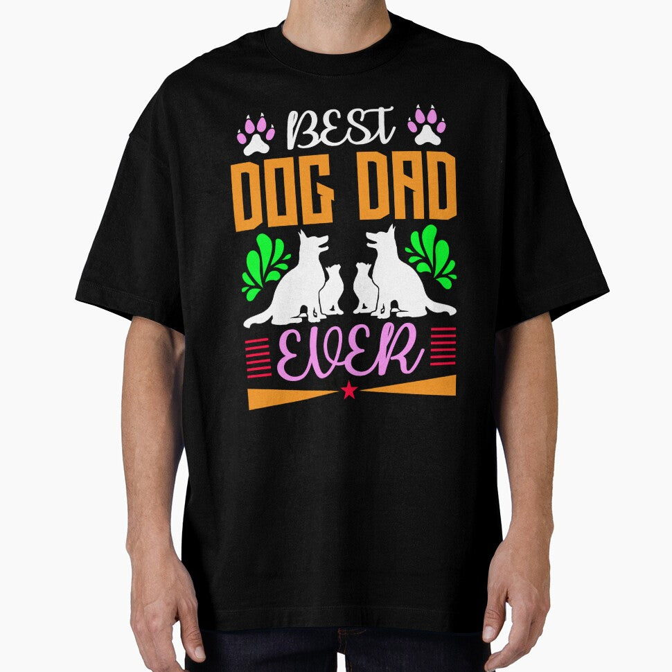 Now Best Dog Dad Ever Here by TargetBox T-Shirts, Hoodie, Sweatshirt | BlankRebels.com (Image 1)
