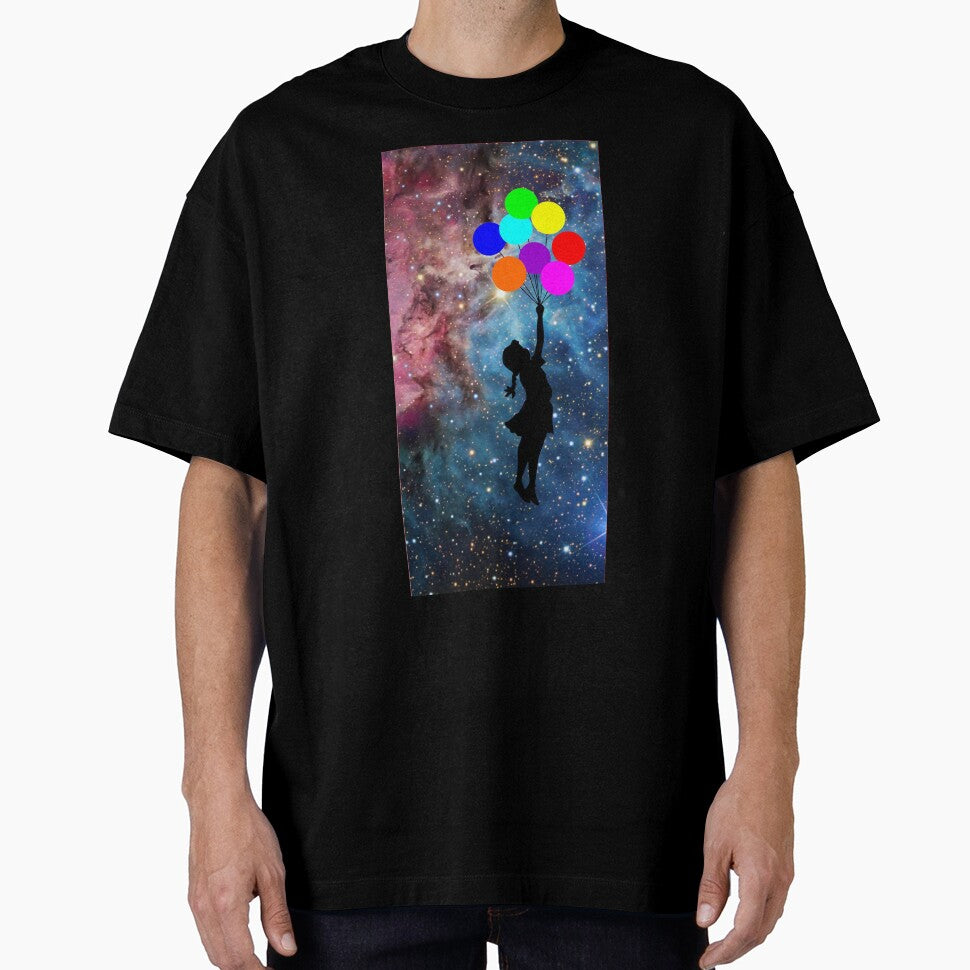 banksy ballon galaxy by quickart T-Shirts, Hoodie, Sweatshirt | BlankRebels.com (Image 1)