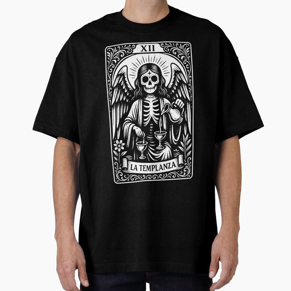 Temperance Tarot Card Print – Ornamental Black and White Art by  Ojo de Lilith T-Shirts, Hoodie, Sweatshirt (Image 1)