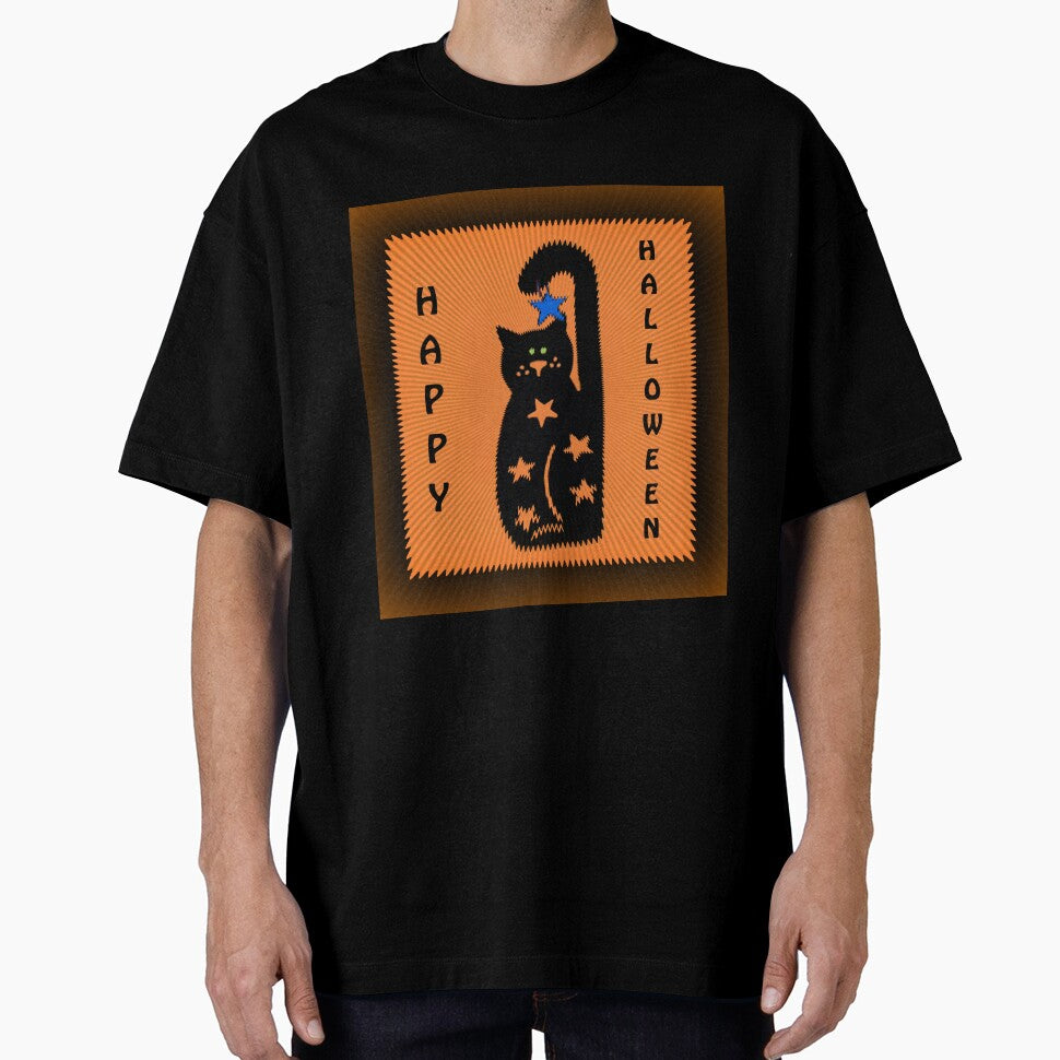 Black Cat Halloween by WhiteOak Art Designs T-Shirts, Hoodie, Sweatshirt | BlankRebels.com (Image 1)