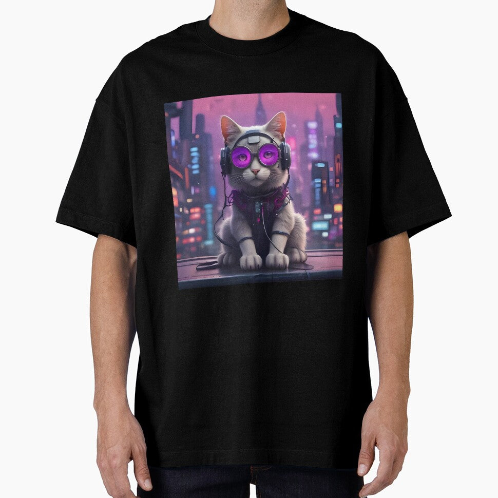 Cyberpunk Kitty Neon Light by SYTeesStore T-Shirts, Hoodie, Sweatshirt | BlankRebels.com (Image 1)