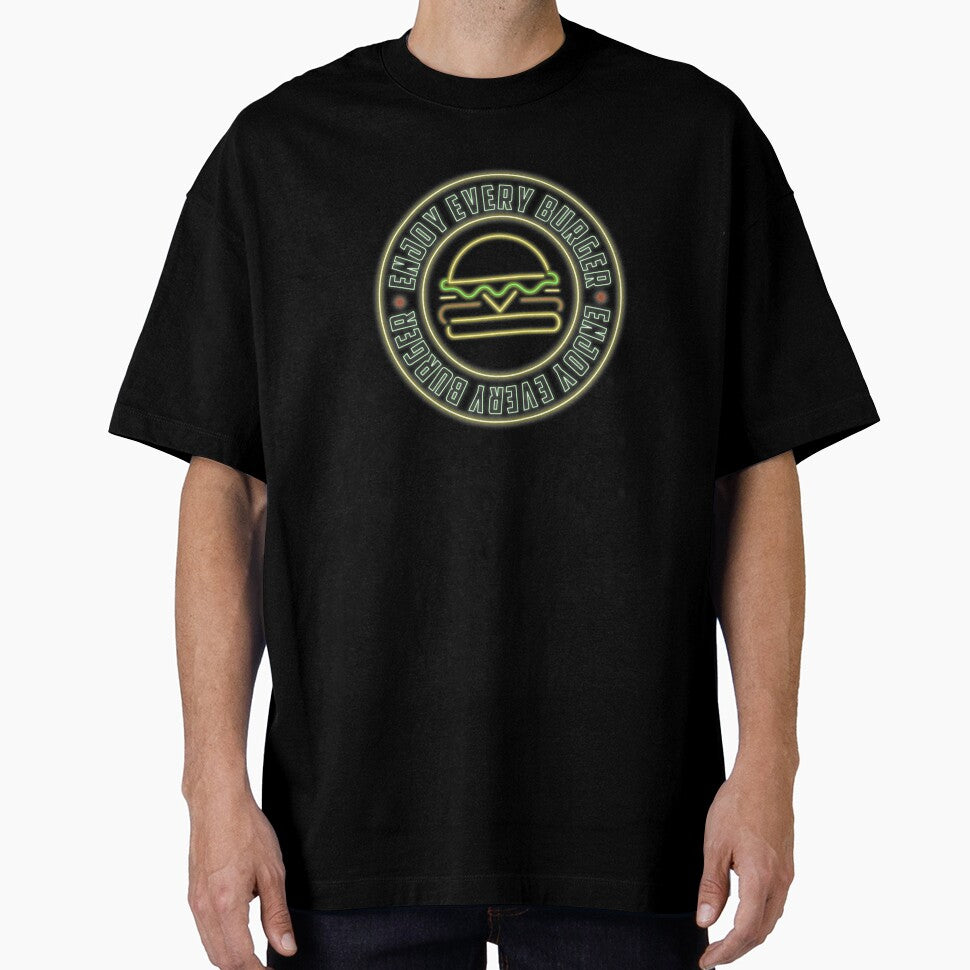 Enjoy Every Burger - Neon design by felixpauli T-Shirts, Hoodie, Sweatshirt | BlankRebels.com (Image 1)