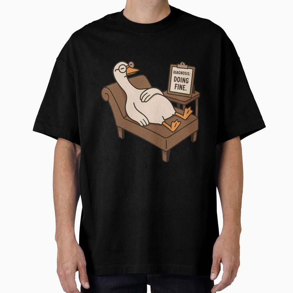 Fraudulent Therapy Goose – Diagnosis: Doing Fine by Soft Spiral Society T-Shirts, Hoodie, Sweatshirt (Image 1)