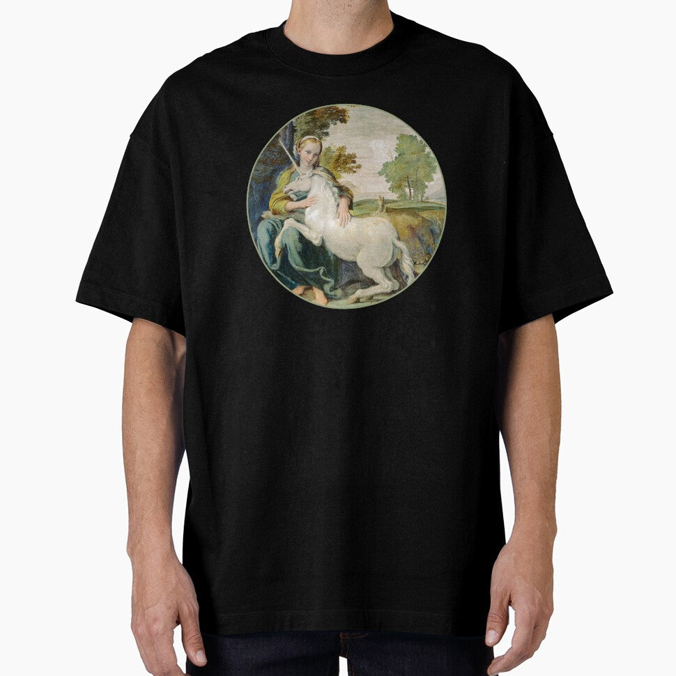 Medieval Girl with Pet Unicorn by Futurebeachbum T-Shirts, Hoodie, Sweatshirt | BlankRebels.com (Image 1)
