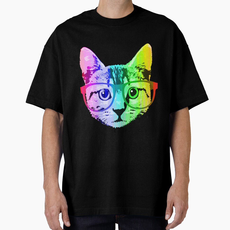Funny Rainbow Cat by ROBOTFACE T-Shirts Hoodie, Sweatshirt | BlankRebels.com (Image 1)