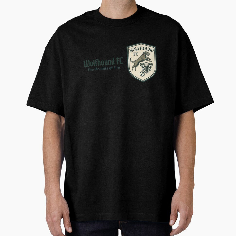 Wolfhound FC - Leaping Irish Wolfhounds - Hounds of Eire - Green font by Irish Wolfhound Central