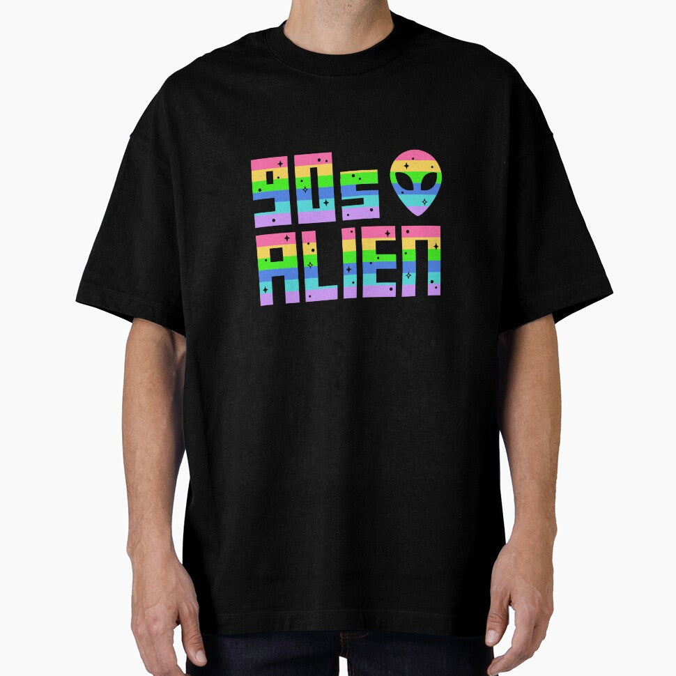 90s Alien Rainbow Pixel Tech T-Shirts, Hoodie, Sweatshirt