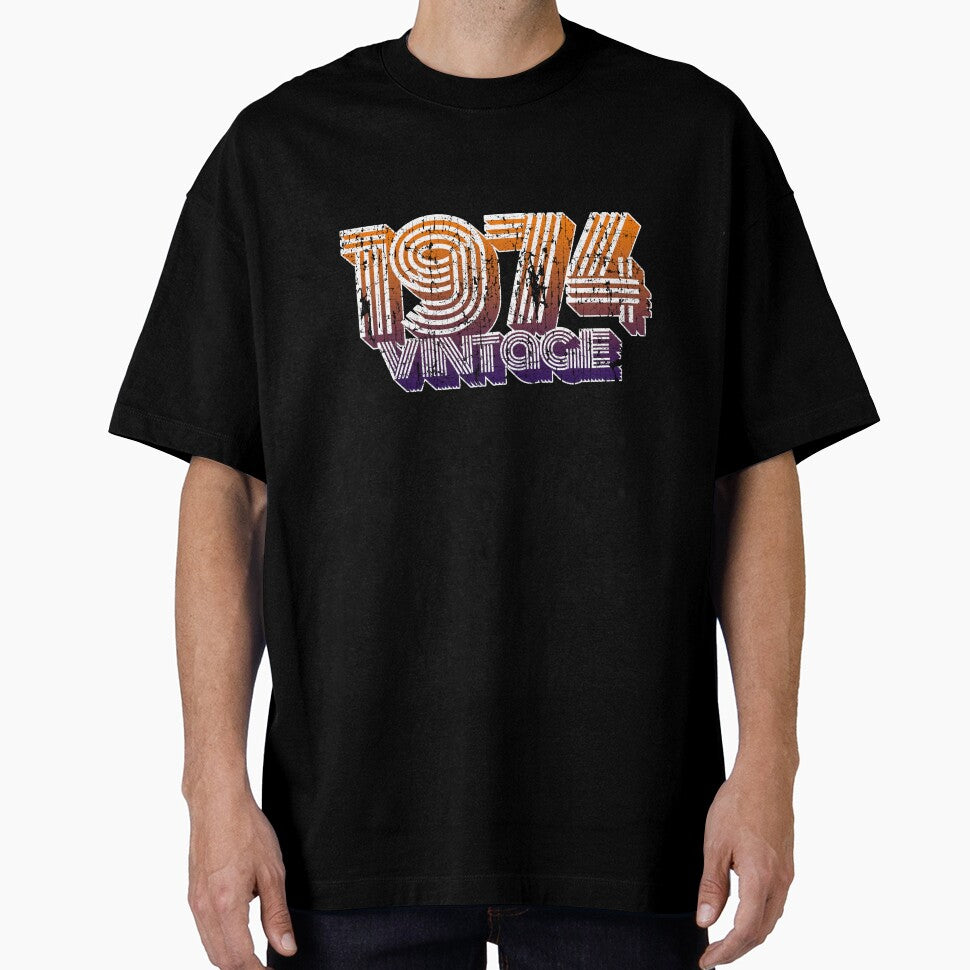 Vintage 1974 44th Birthday T Shirt Oldschool 70s Dad Gift by roarr Hoodie, Sweatshirt | BlankRebels.com (Image 1)