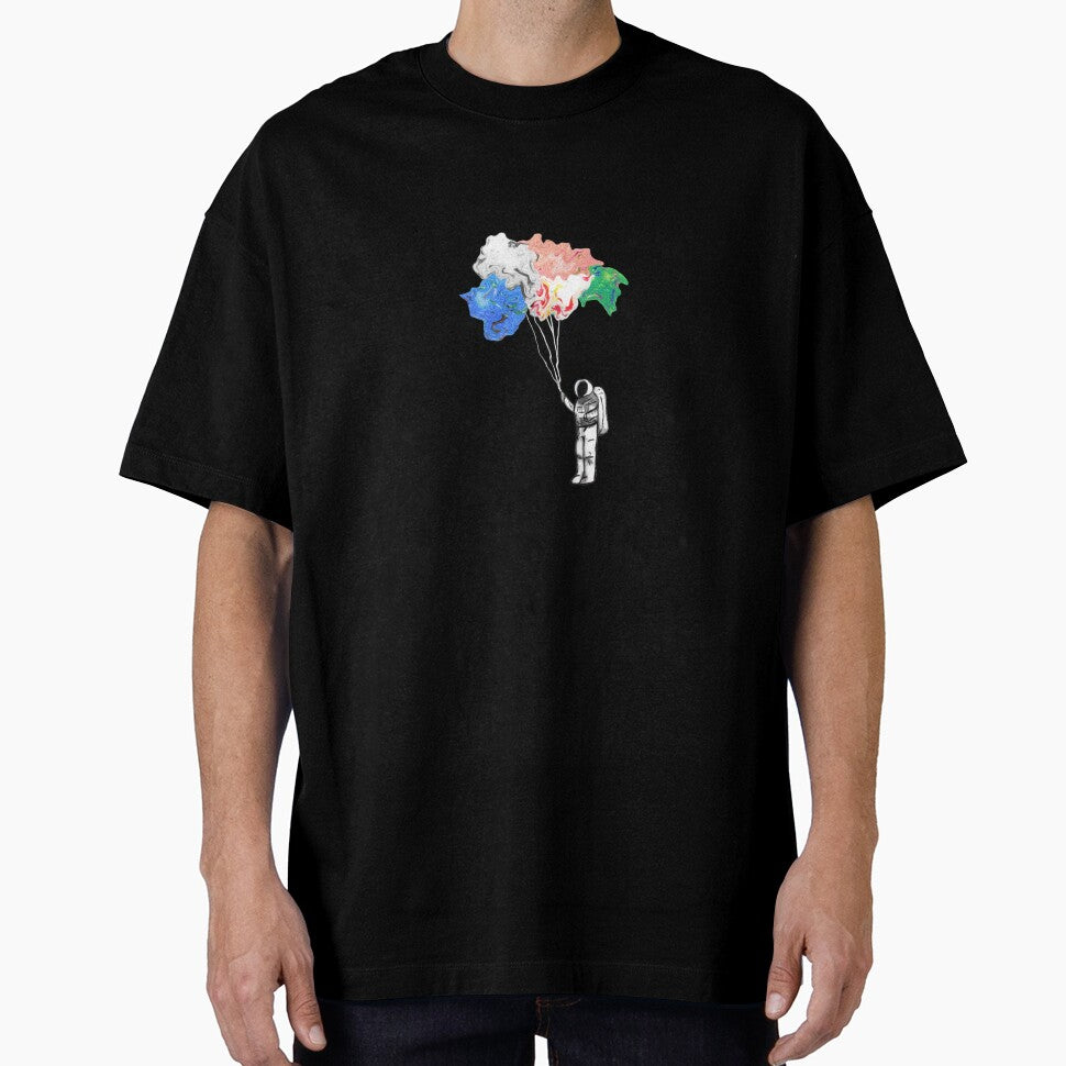 cute astronaut holding onto abstract balloons by MadeByStorm T-Shirts, Hoodie, Sweatshirt | BlankRebels.com (Image 1)