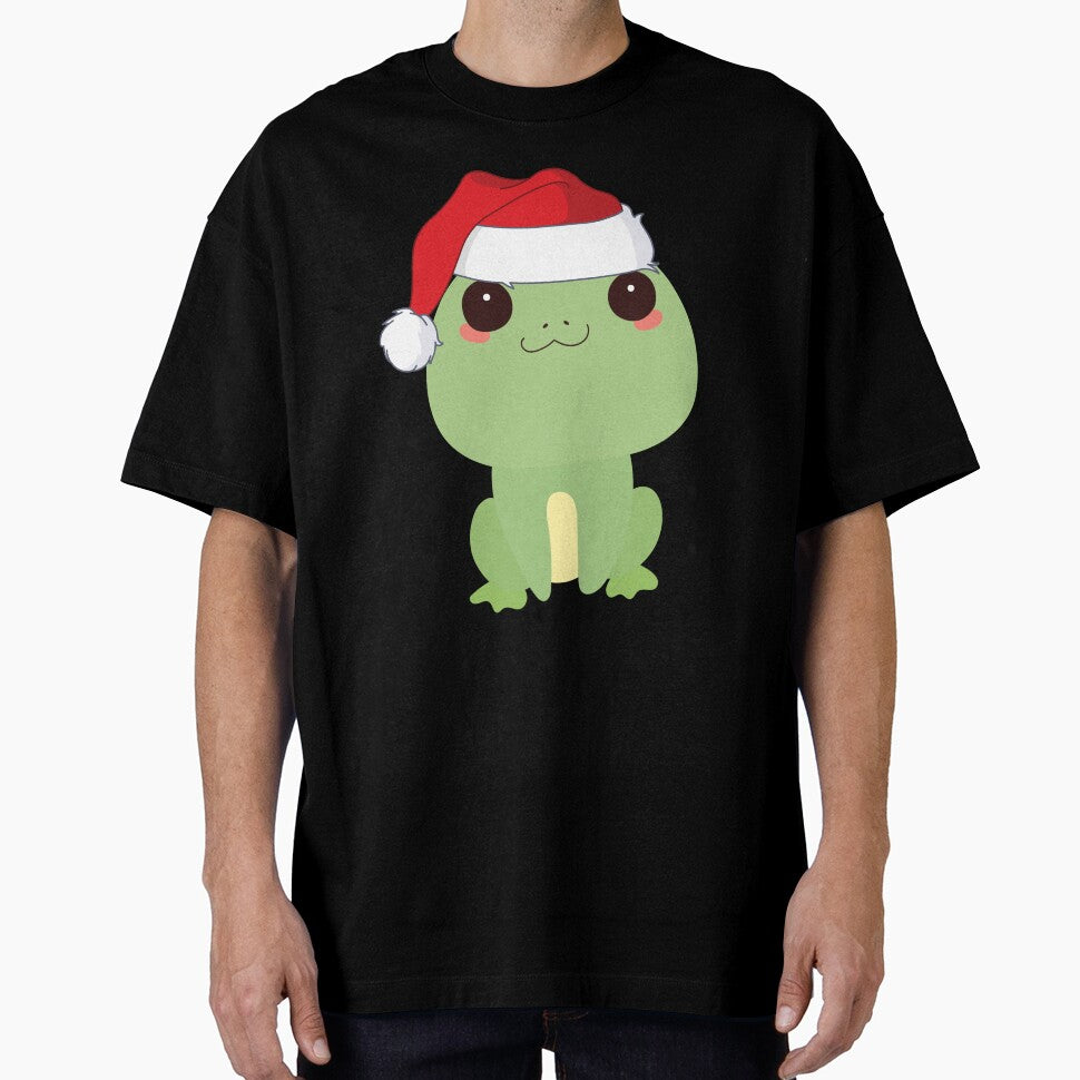 Cute frog in a Santa Hat.  Cottagecore Christmas frog by HopItStudio T-Shirts, Hoodie, Sweatshirt | BlankRebels.com (Image 1)