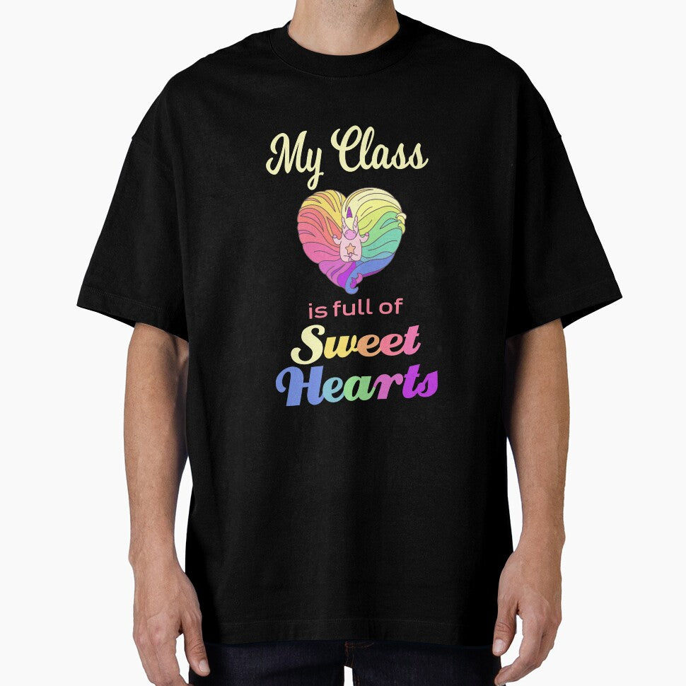 Valentine Class Student Teacher Cute My Class Is Full Of Sweethearts with Unicorn by Sapphire Star T-Shirts,... (Image 1)