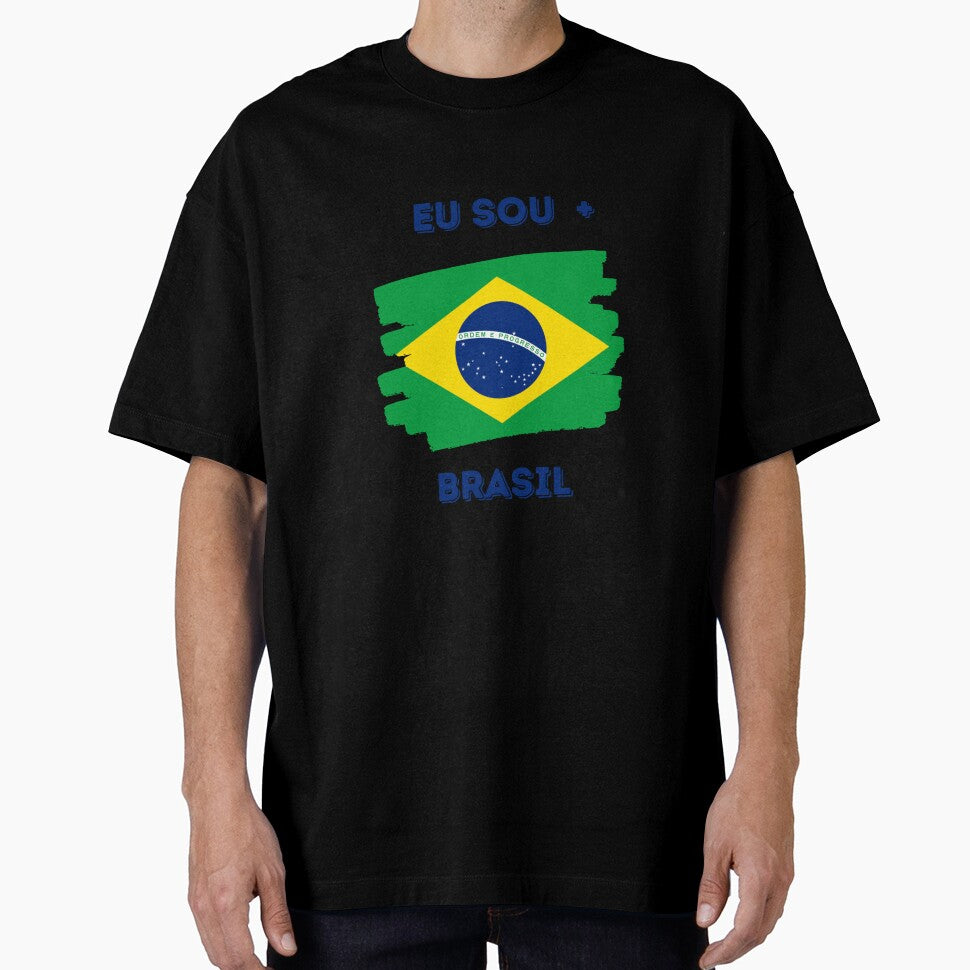 Brazilian Flag Eu sou + Brasil Green, yellow, white and Blue by Lumia Creations